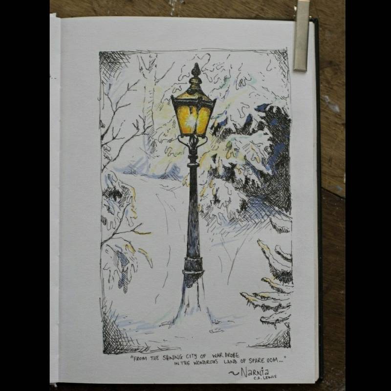 snow by sparrowcreative (Pen, Ink, Watercolor)