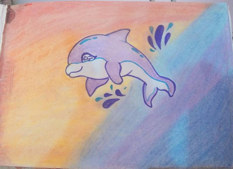 fish by PRINCY (Pencil, Markers, Colored pencil, Soft pastel, Oil pastel)