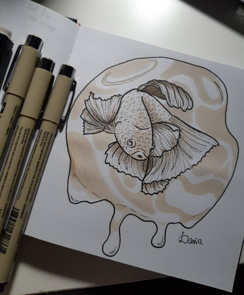 fish by I_Daria_I (Pencil, Ink, Markers)