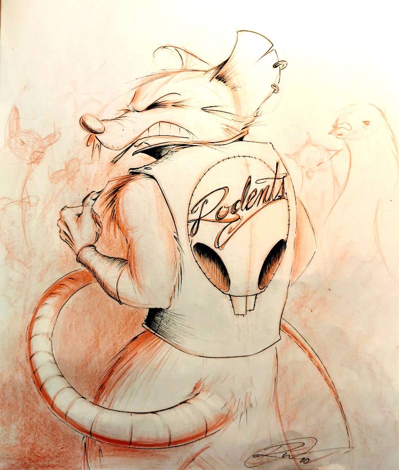 rodent by canvasron (Ink, Colored pencil)