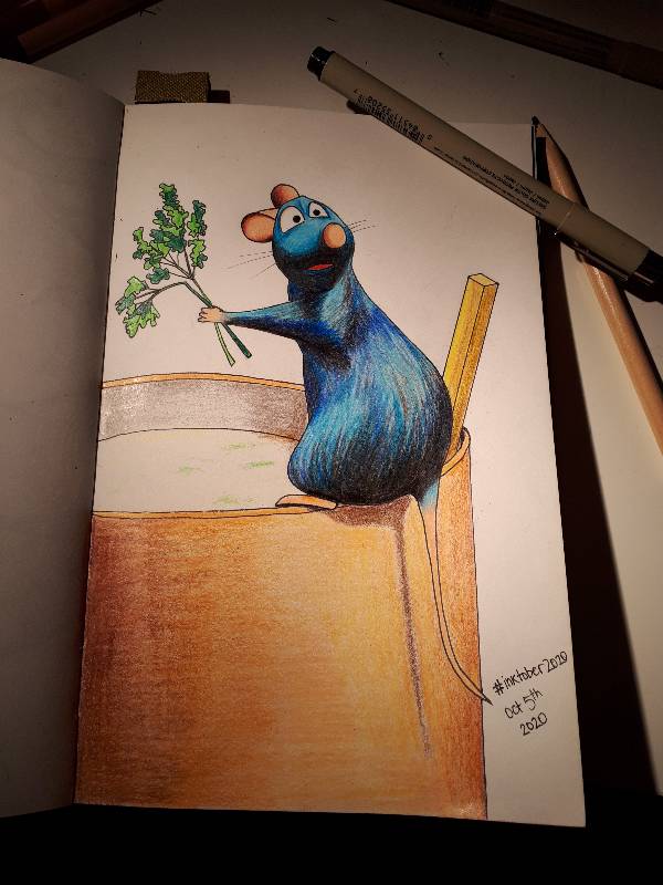 rodent by artsy_flo14 (Pencil, Pen, Colored pencil, Ink)