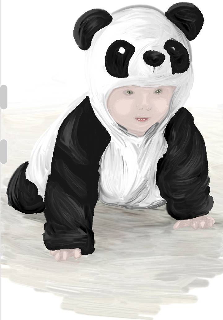 panda by Ollie_the_Bookworm (Digital, Oil pastel)