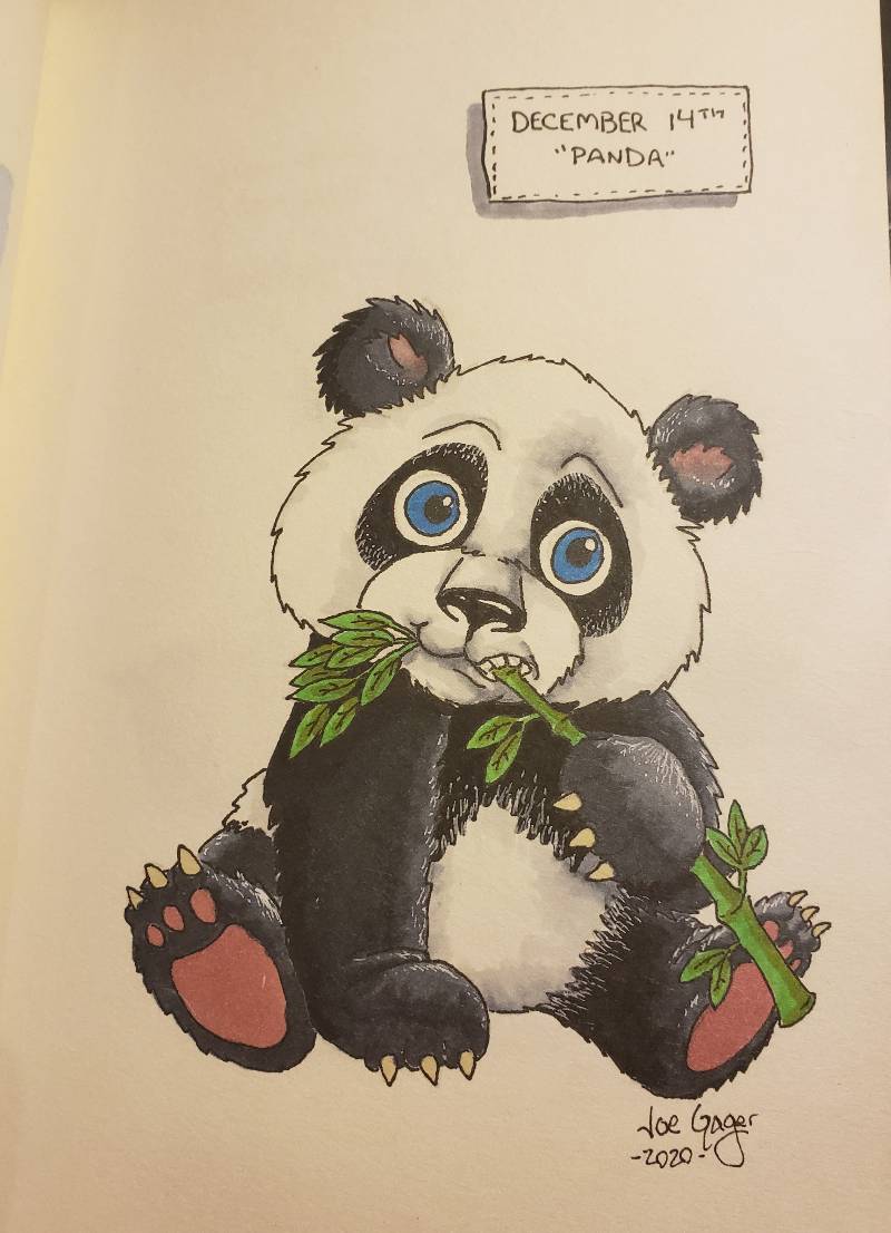 panda by JoeGager (Pen, Ink, Markers)
