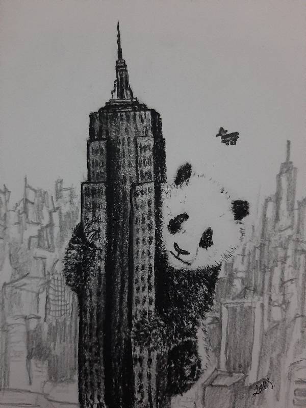panda by luiss (Pencil, Charcoal)