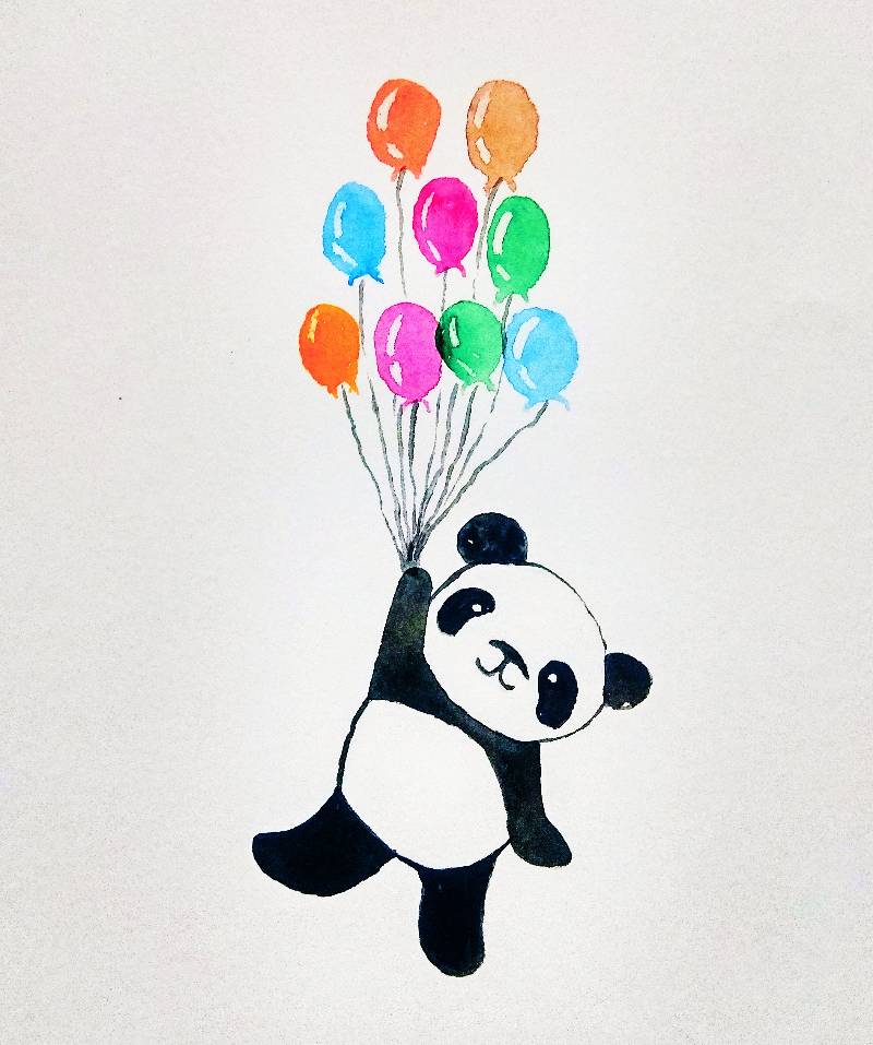 panda by color_your_dreams214 (Watercolor)
