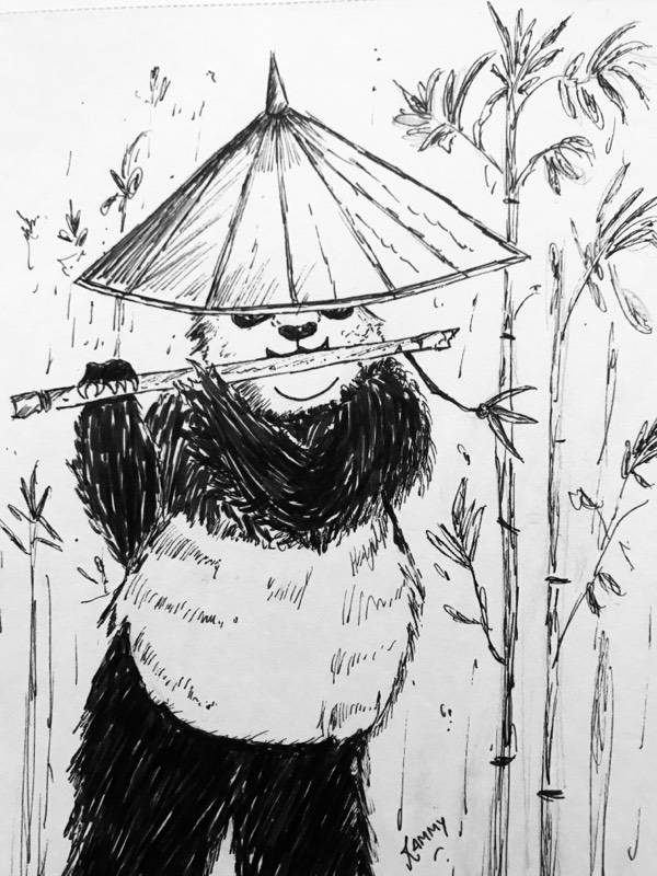 panda by RammyArtworks (Pen, Ink)