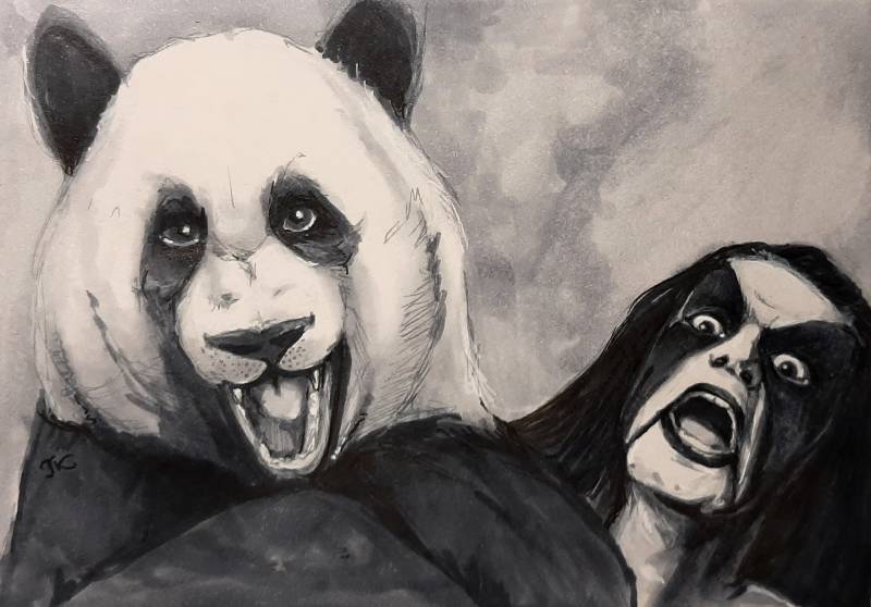 panda by tamileexyz (Pen, Markers)