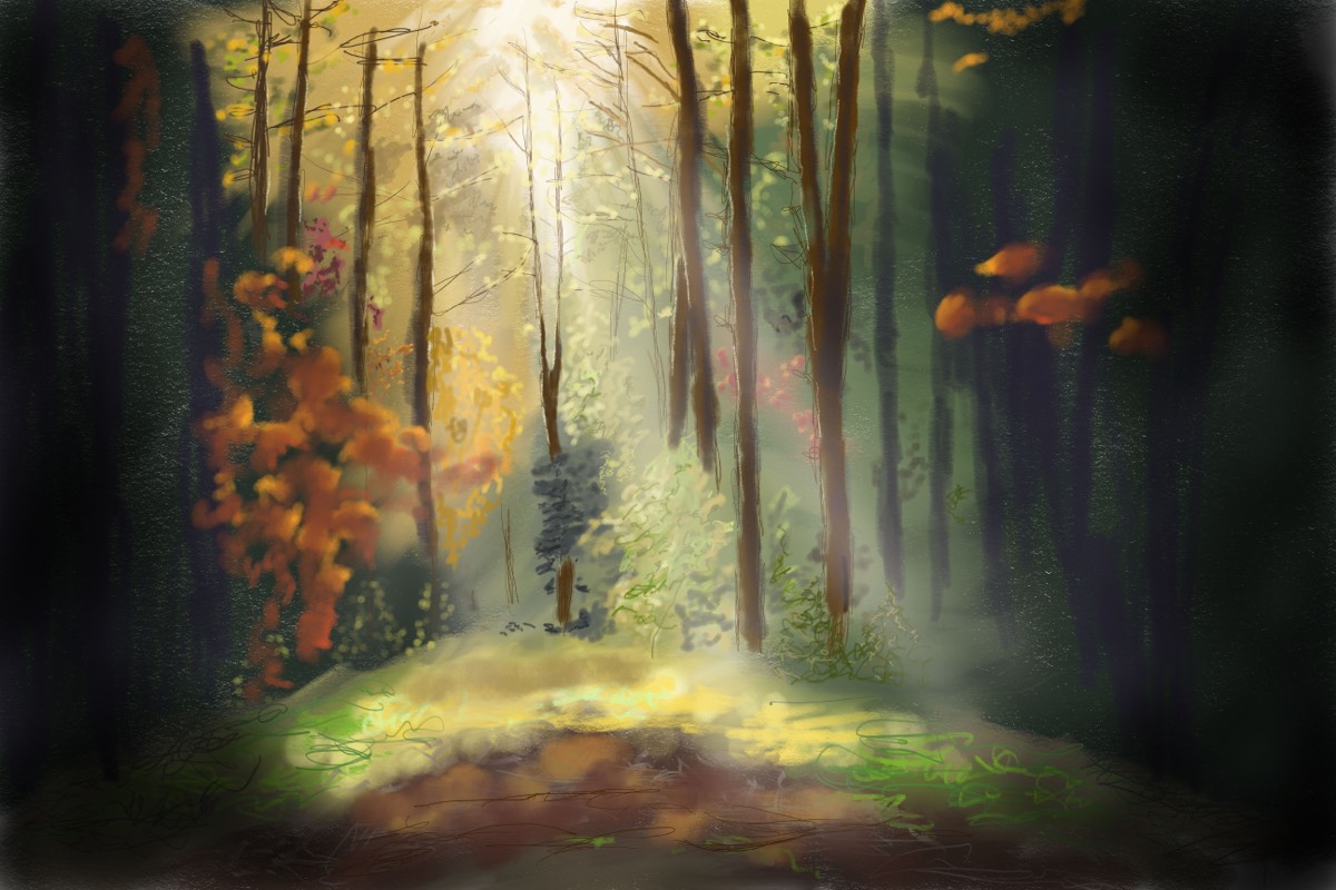 woods by thezenmonkey (Digital, Other, Oil paint, Colored pencil, Ink)