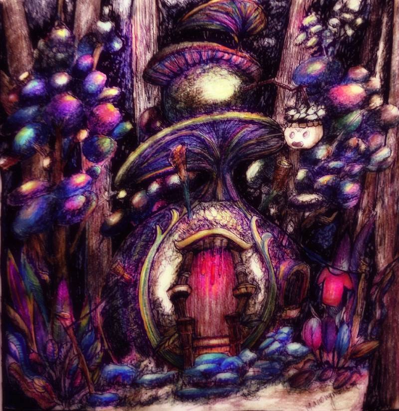 woods by 19anonymous94 (Colored pencil, Markers)