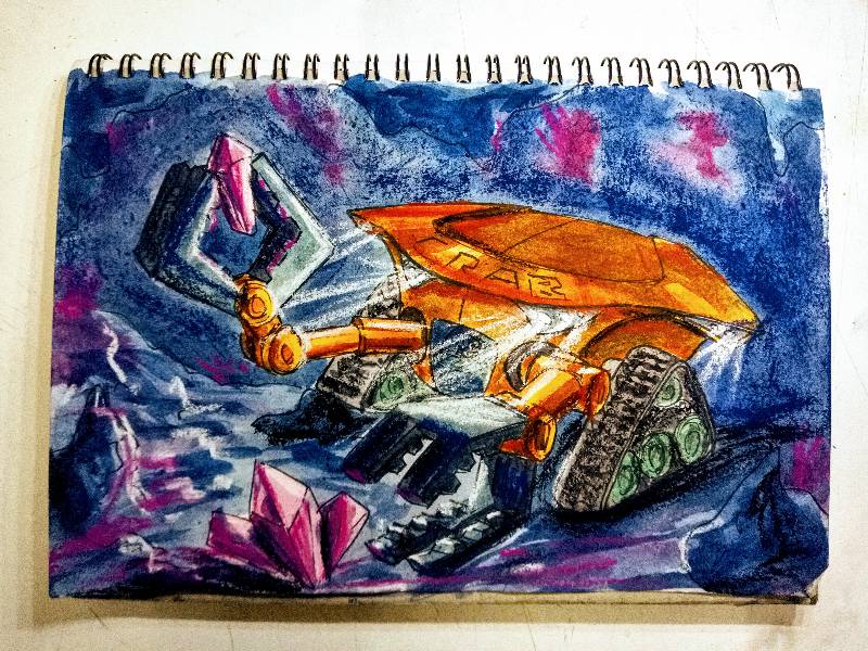 crab by Inkinator (Watercolor, Pen, Soft pastel)