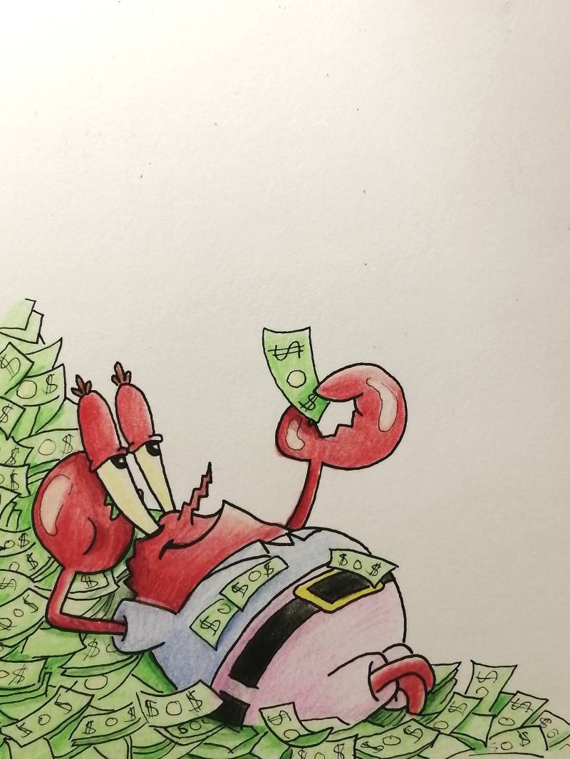 crab by Nikusan (Ink, Colored pencil)