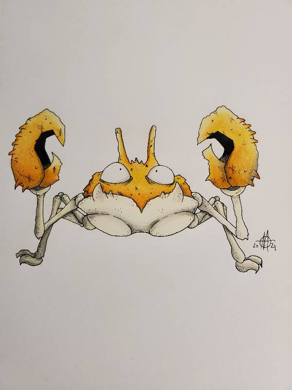 crab by drsnackfood (Pencil, Pen, Colored pencil)