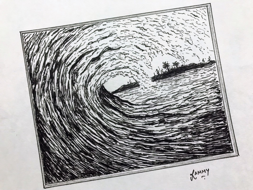 ocean by RammyArtworks (Pen, Ink)