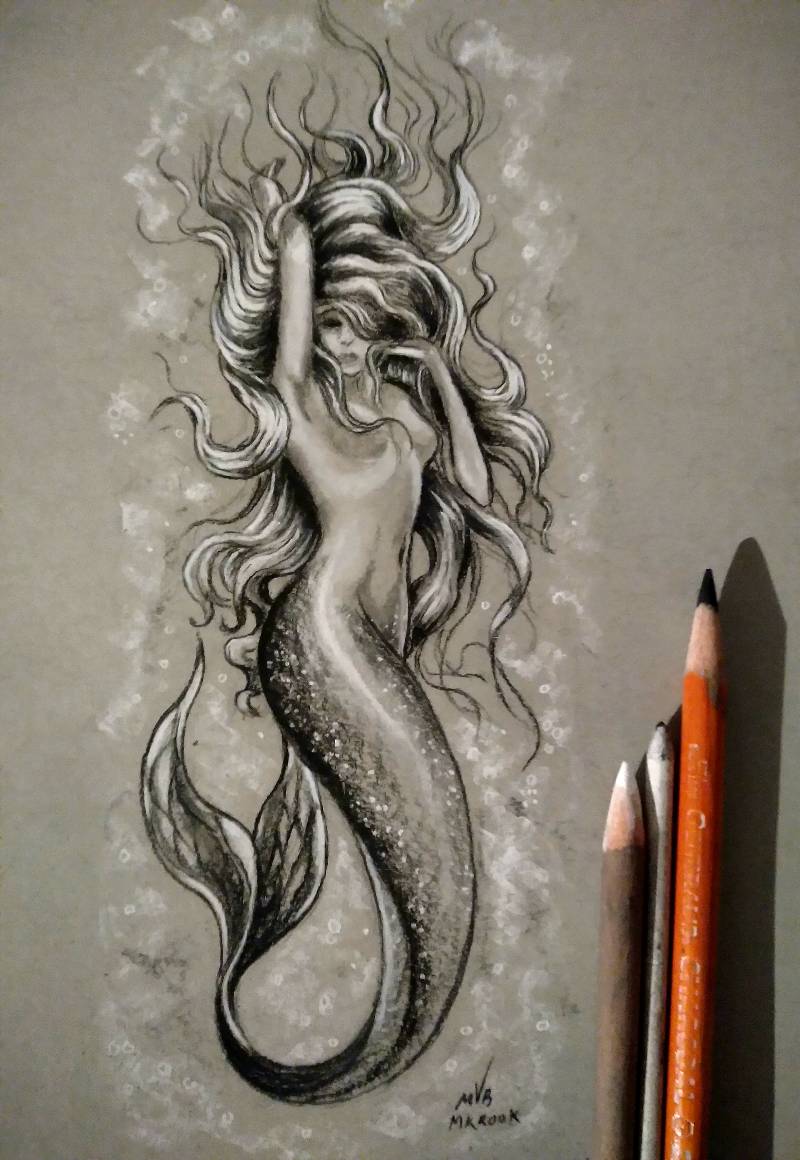 ocean by mikrook (Charcoal, Soft pastel)