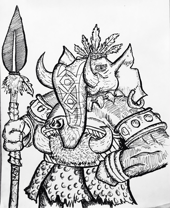 elephant by KDW (Pencil, Ink)