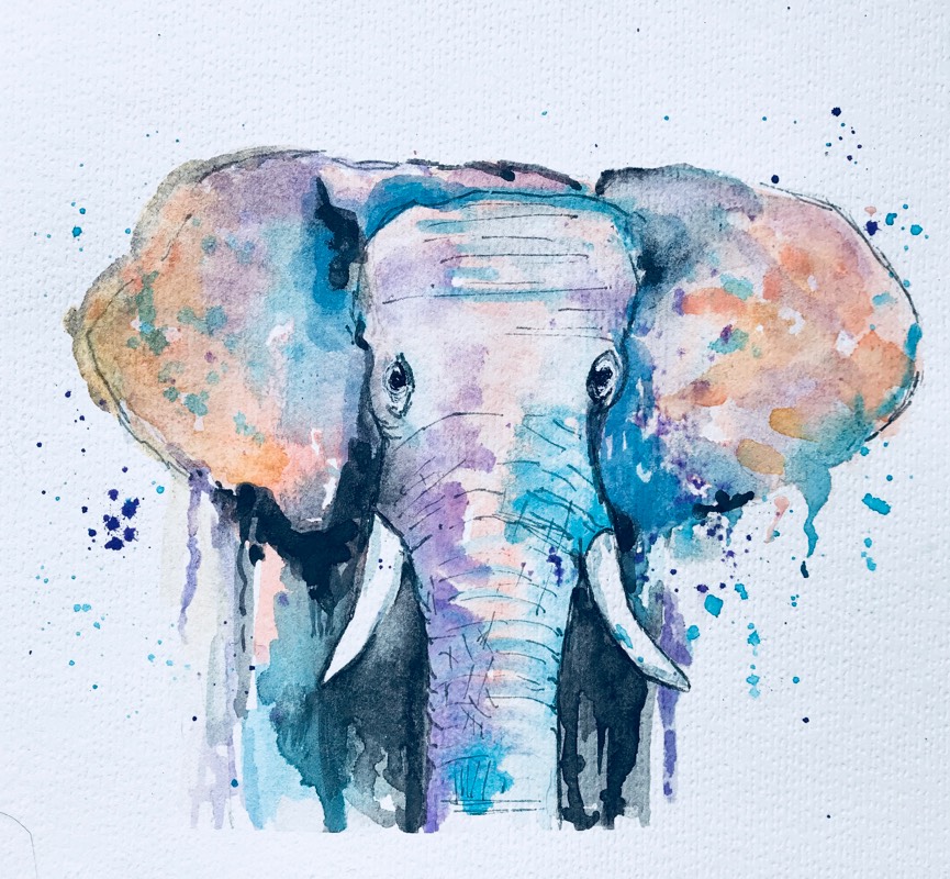 elephant by fairlawnbj (Watercolor)