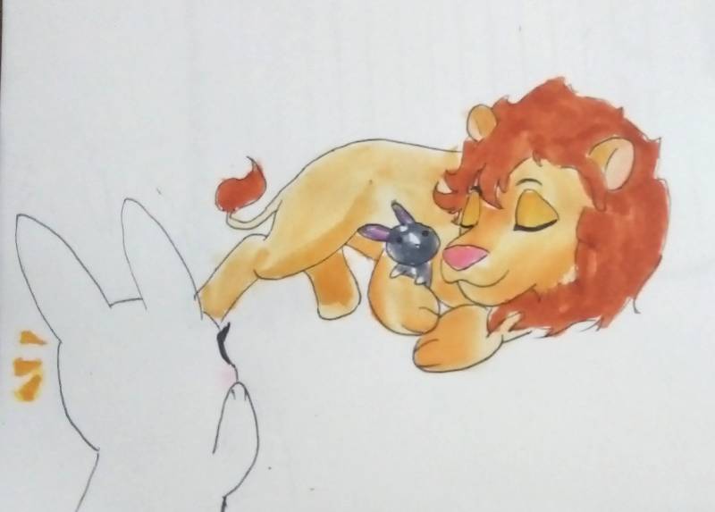 lion by Lyaniko (Pen, Markers)