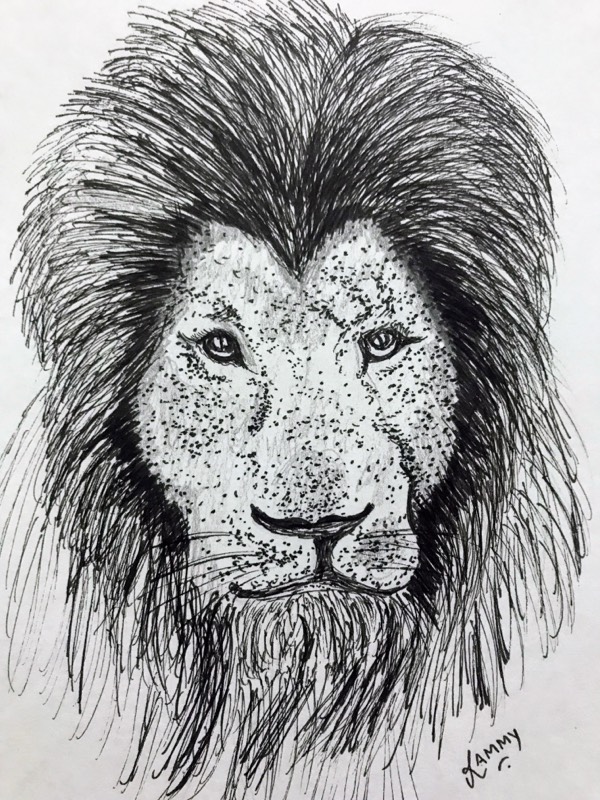 lion by RammyArtworks (Pen, Ink)
