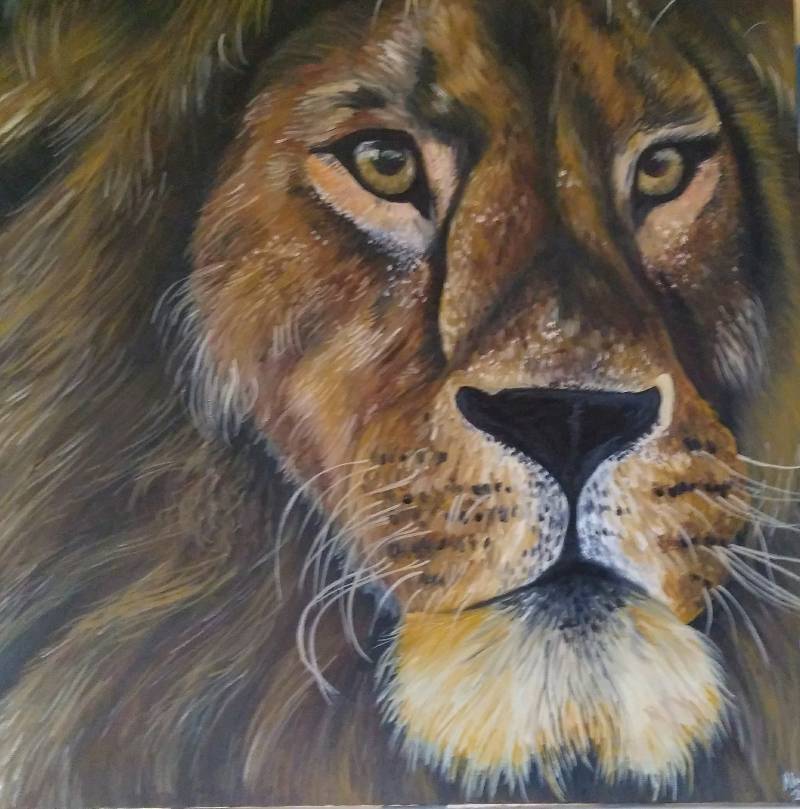 lion by littlemissred (Acrylic paint)
