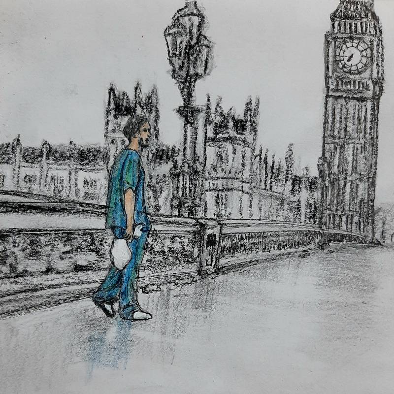 london by luiss (Pencil, Colored pencil, Charcoal)