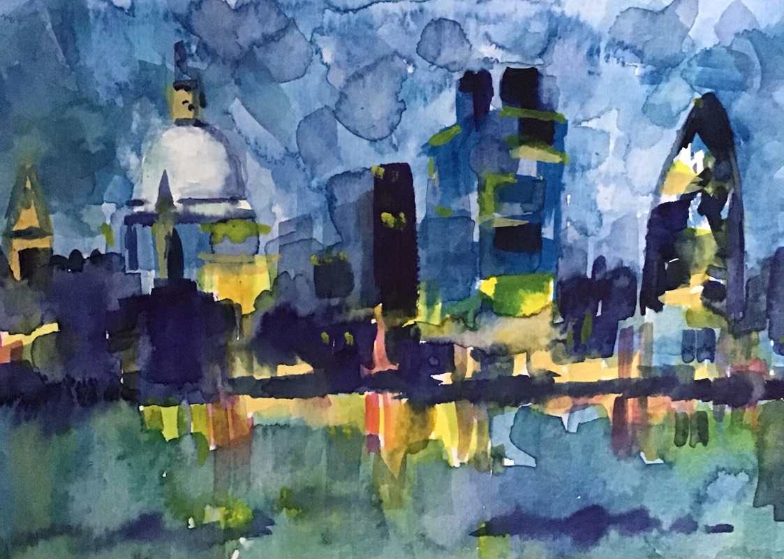 london by Sally (Watercolor)