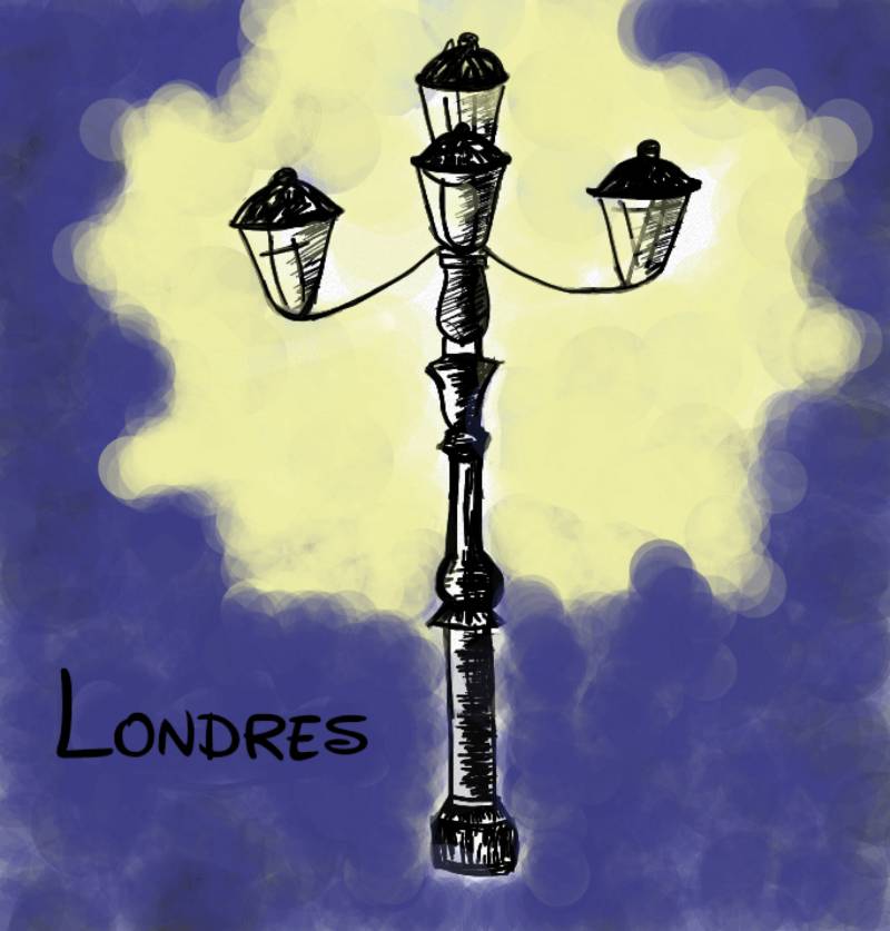 london by Wen (Pen, Soft pastel)