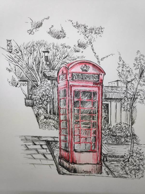 london by Suza (Ink, Colored pencil)