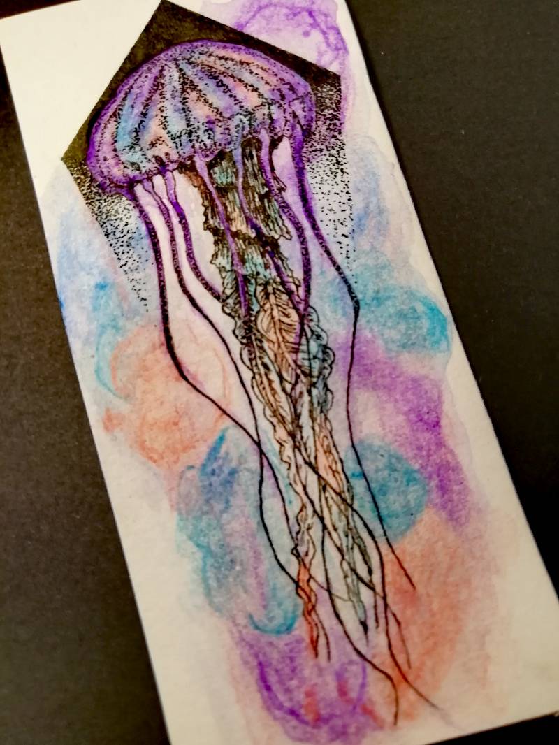 jellyfish by SayoCaro1 (Ink, Watercolor, Pencil)