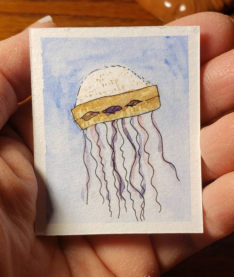 jellyfish by sp3c14Lk (Watercolor, Ink)
