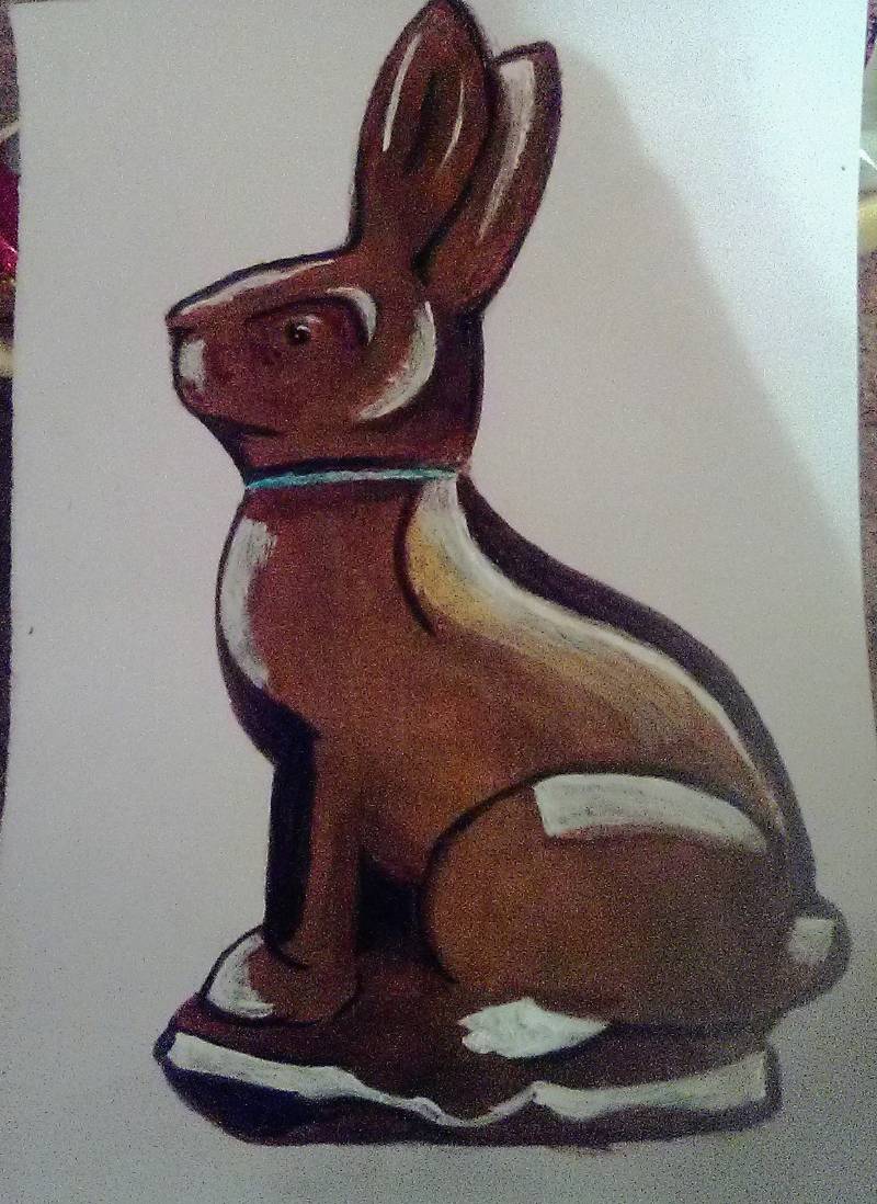 bunny by letha (Markers, Colored pencil, Acrylic paint)