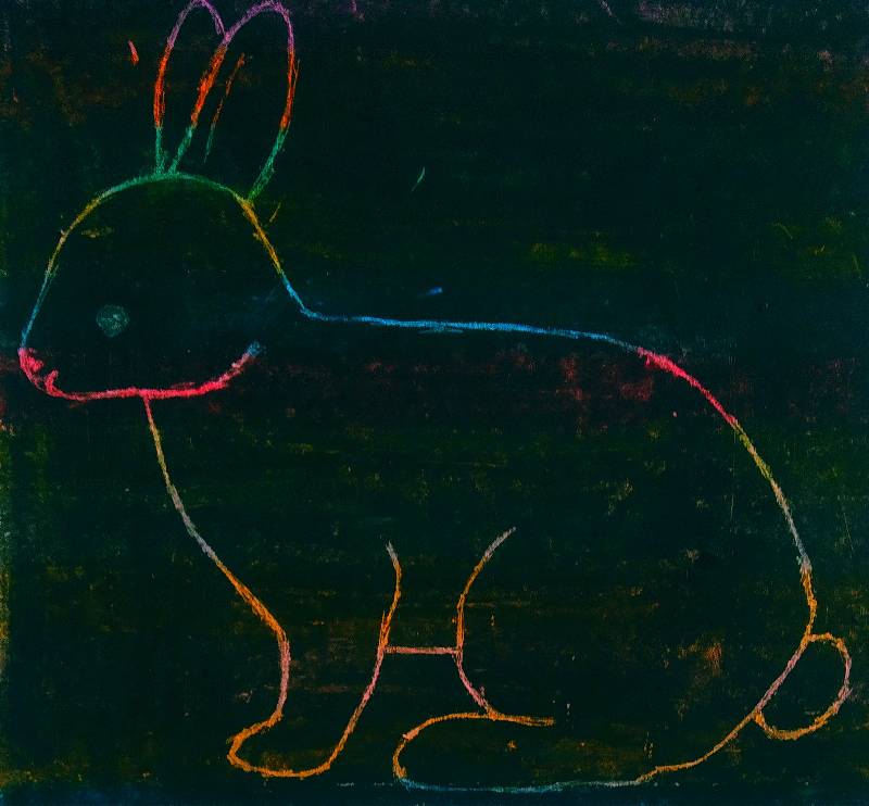 bunny by V_A (Oil pastel)