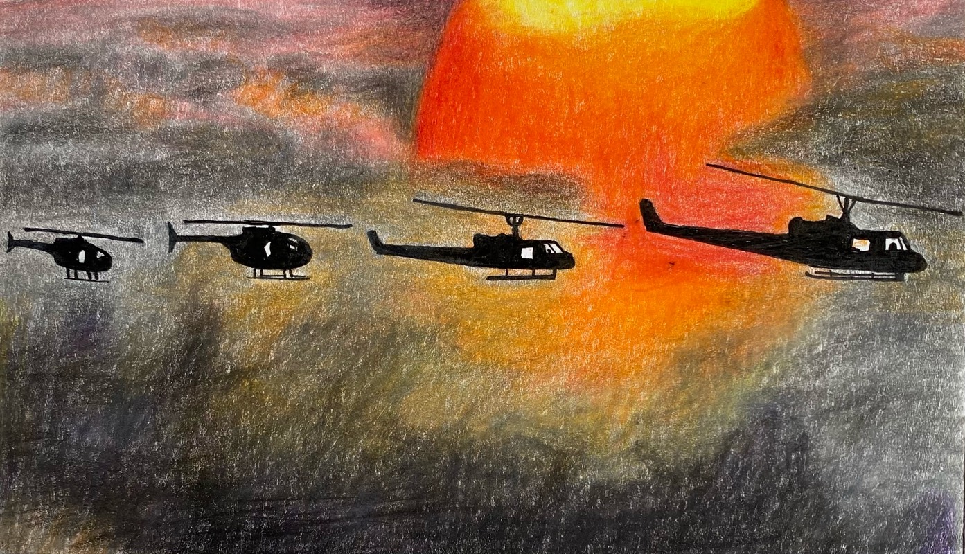 helicopter by TinaB (Pencil, Colored pencil)