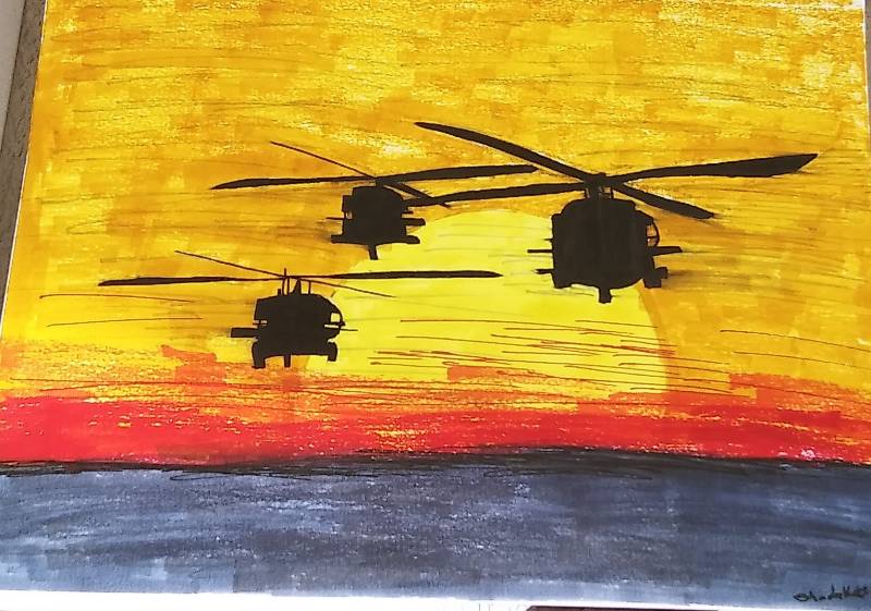 helicopter by shadoekatt (Markers, Ink)