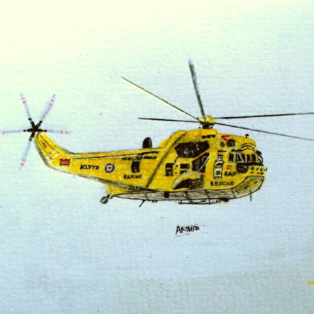 helicopter by Arthur (Colored pencil)