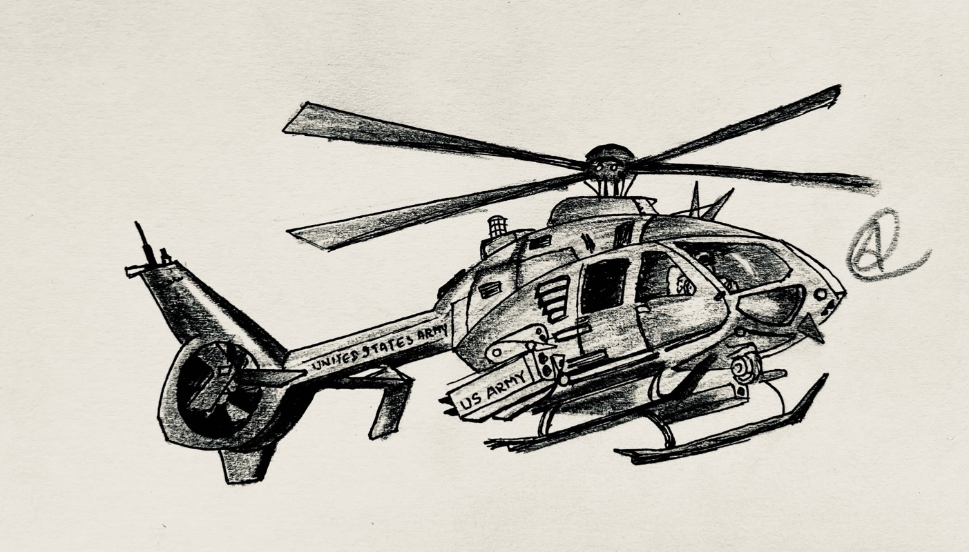 helicopter by ARTISTIC (Pen, Ink, Pencil)