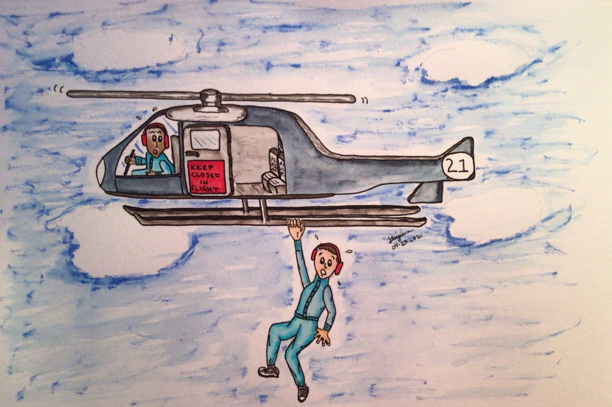 helicopter by jaiylee (Ink, Markers)