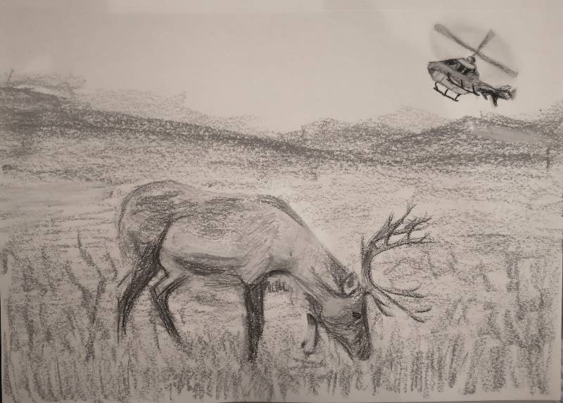 helicopter by Mimmismimmi (Charcoal, Soft pastel)