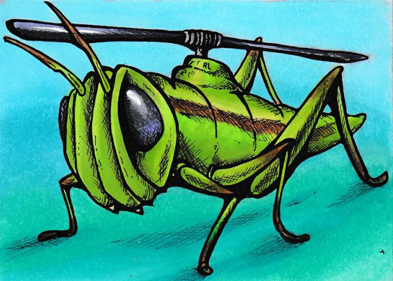 helicopter by royslittlescribbles (Pen, Markers)