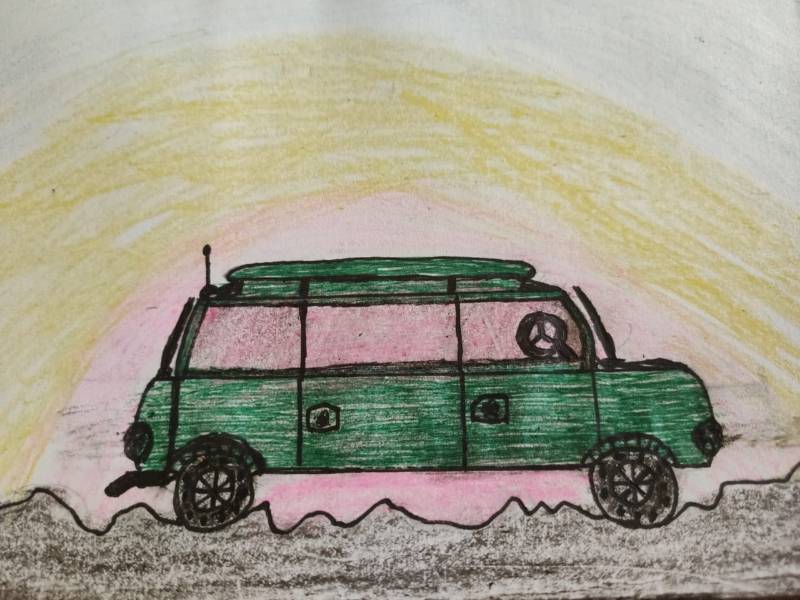 jeep by ser427 (Pencil, Pen, Soft pastel)