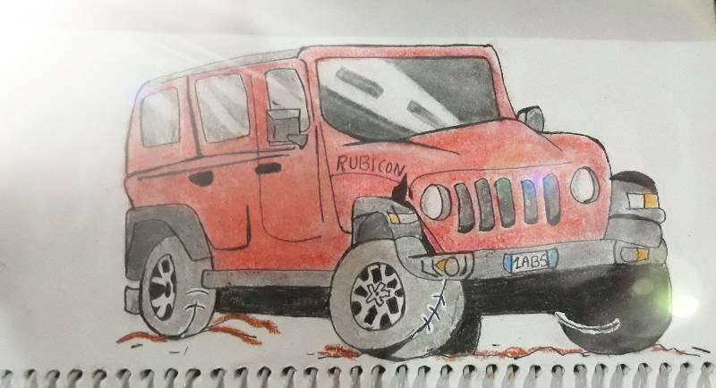 jeep by ArtwithAbhi (Soft pastel)