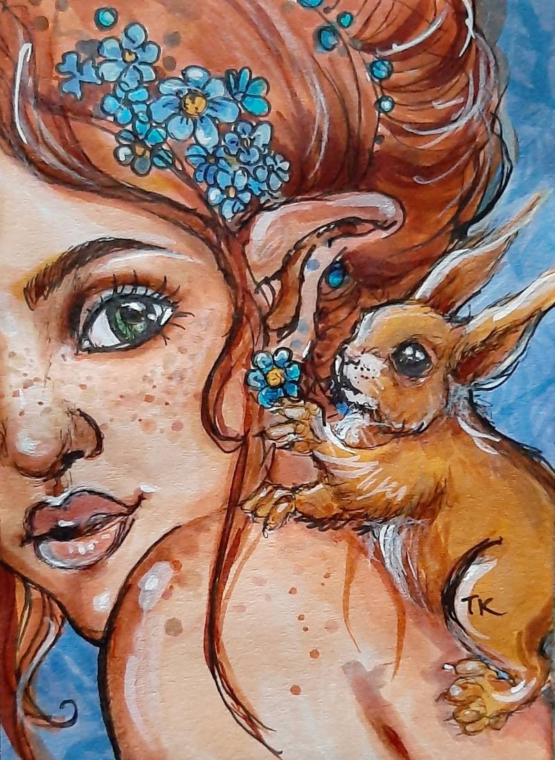 squirrel by tamileexyz (Pen, Markers, Colored pencil)