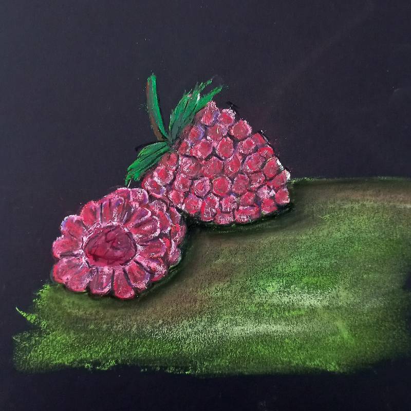 raspberry by MelBee (Colored pencil, Soft pastel, Charcoal)