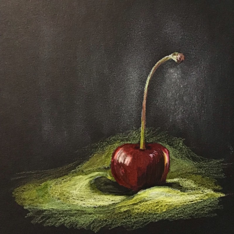 cherry by Sally (Colored pencil, Soft pastel)