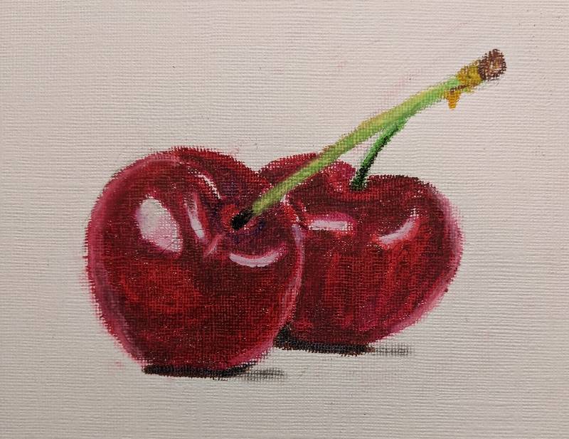 cherry by jimcf (Oil pastel)