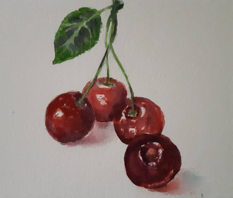 cherry by bobbiw (Watercolor)