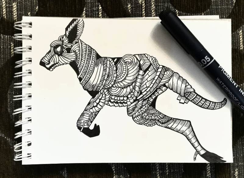 kangaroo by Shimaa (Pen)