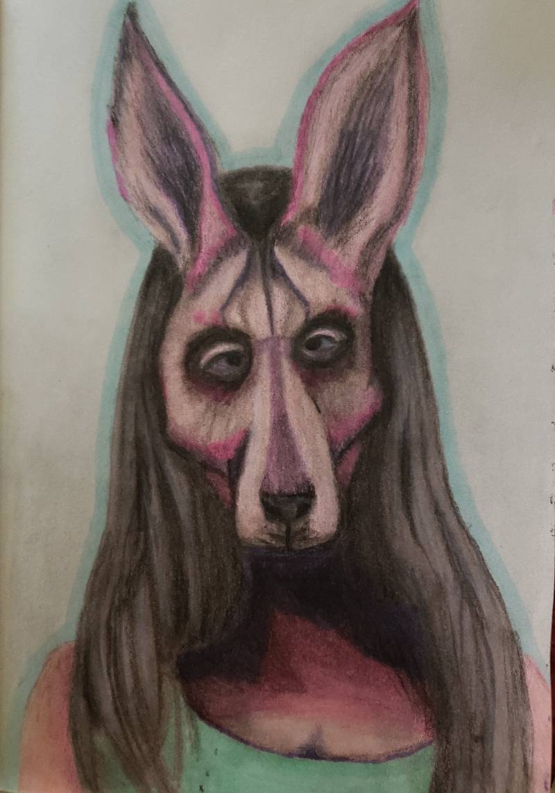kangaroo by jkt (Markers, Colored pencil, Charcoal)