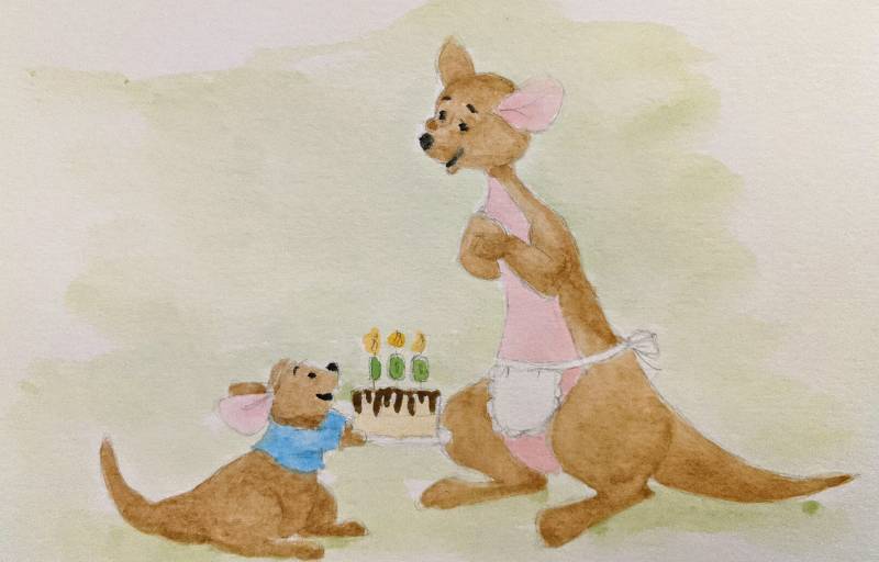 kangaroo by Babyknows (Watercolor)