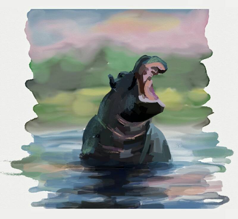 hippo by Jesss (Digital)