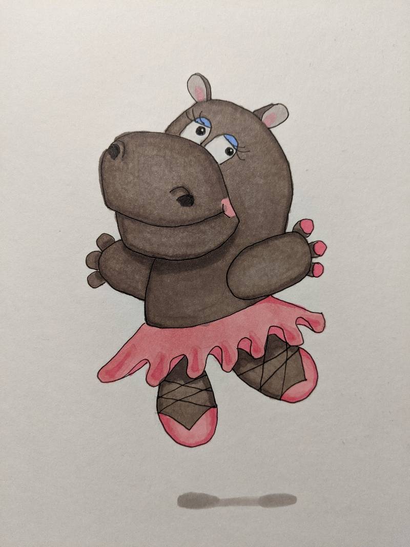 hippo by Babyknows (Pen, Markers)